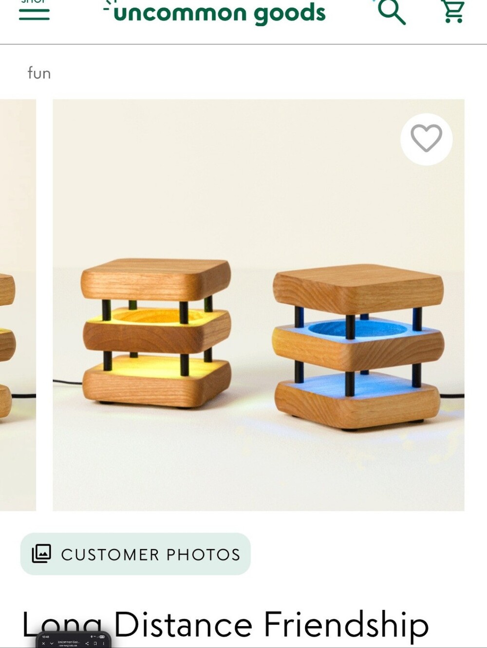 Uncommon Goods, Mini Friendship Lamp Set